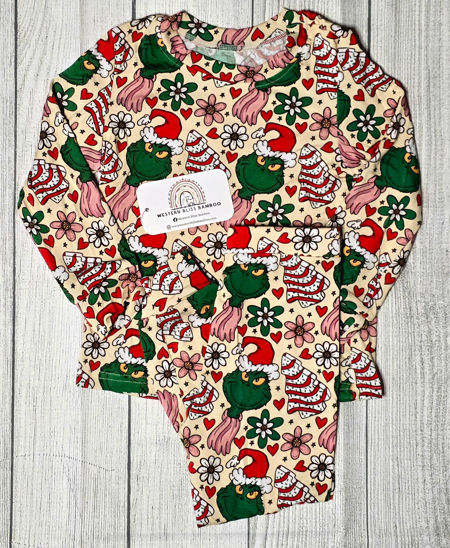 Grinch & Trees 2 Piece PJ Set