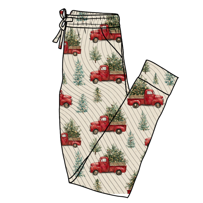 *PRE ORDER* Red Truck Christmas Adult Joggers
