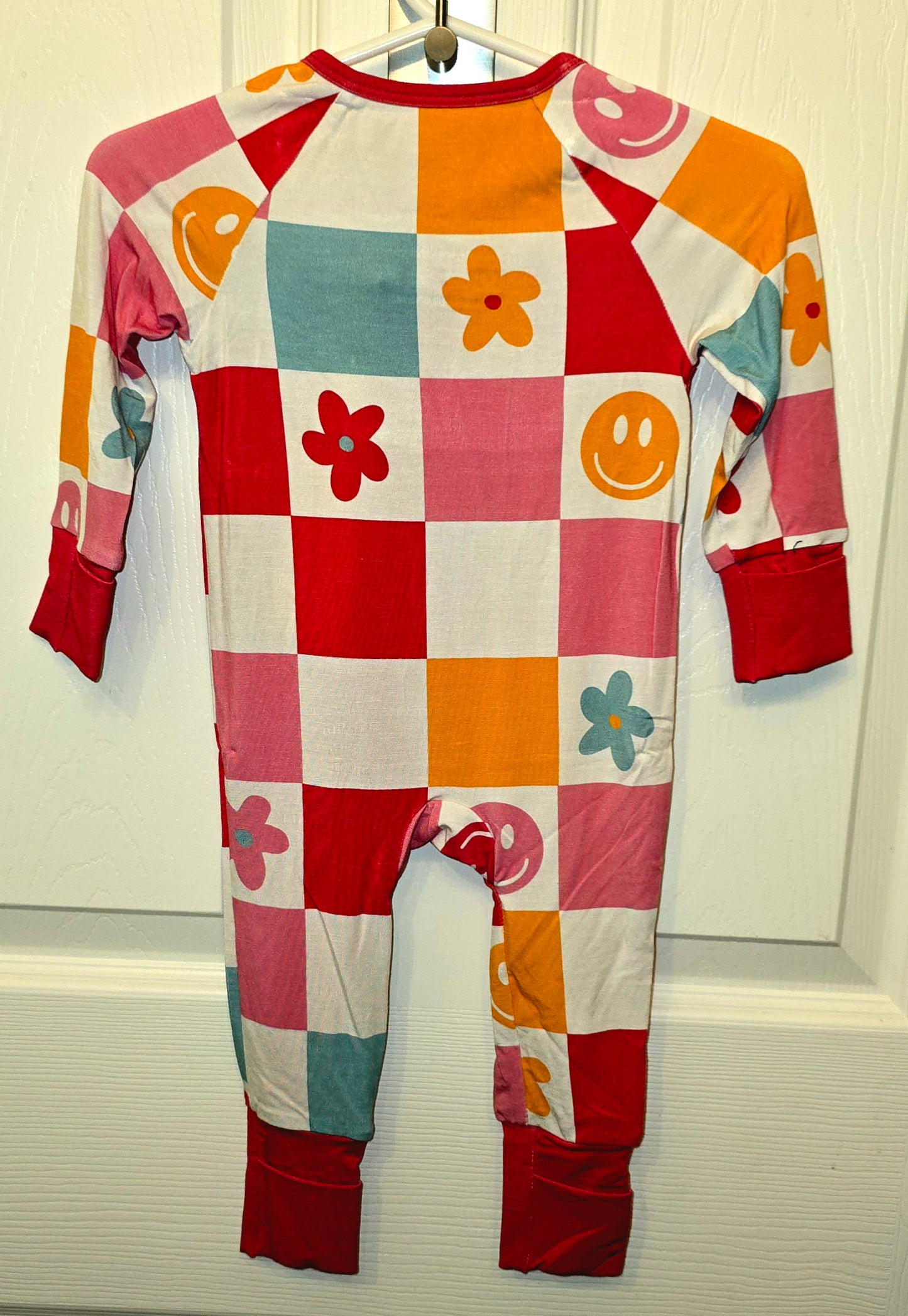 WeiWei Pink & Flower Checker Zippy
