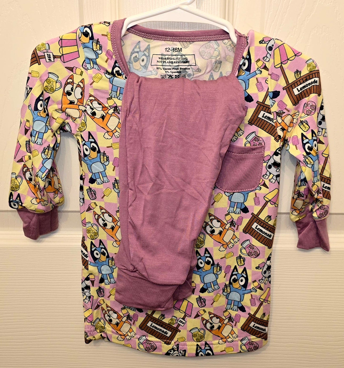 Bluey Lemonade Pocket Tee and Leggings