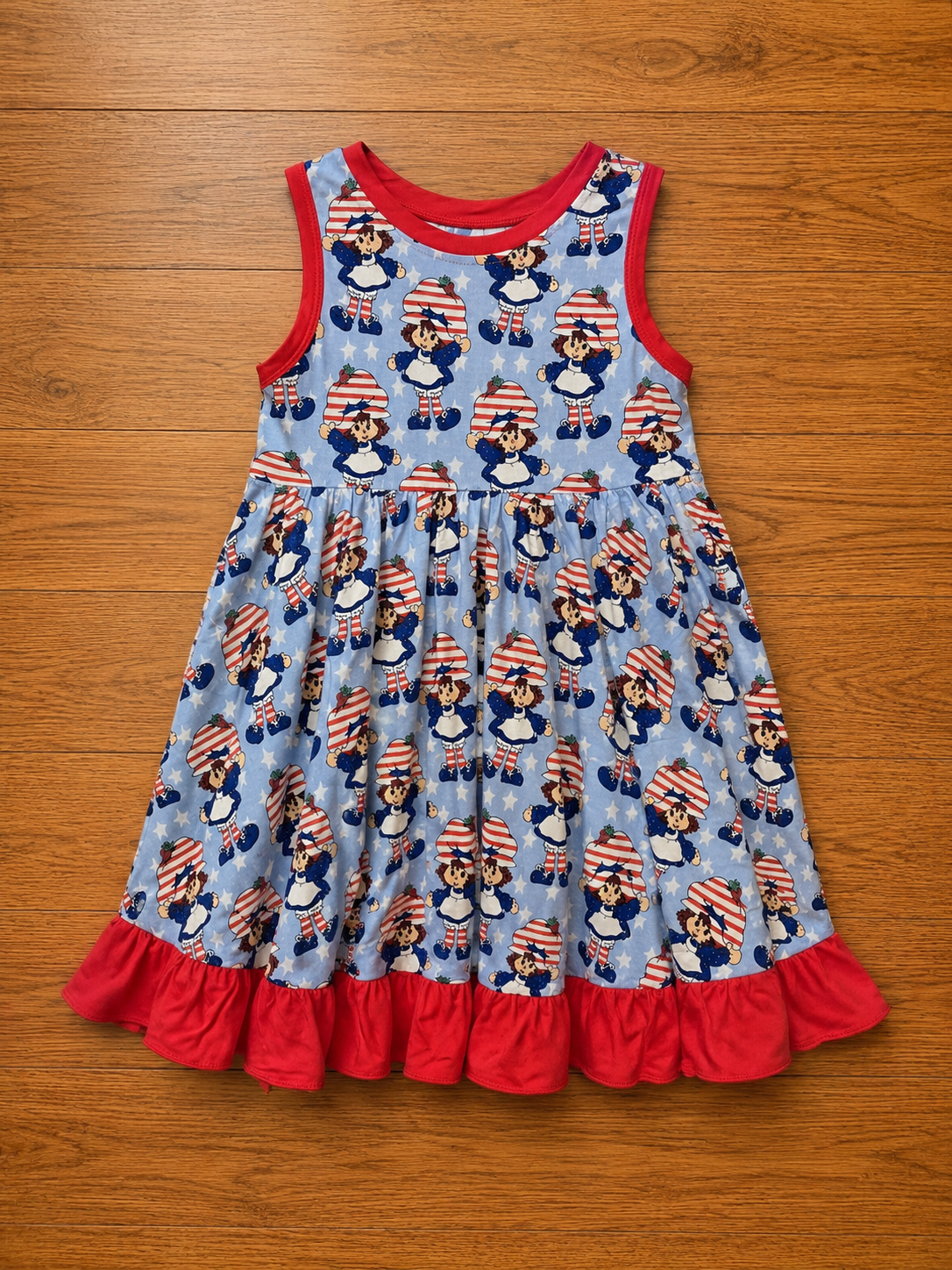 Little Britches Firework Strawberry Ruffle Tank Dress