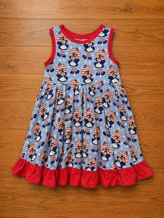 Little Britches Firework Strawberry Ruffle Tank Dress