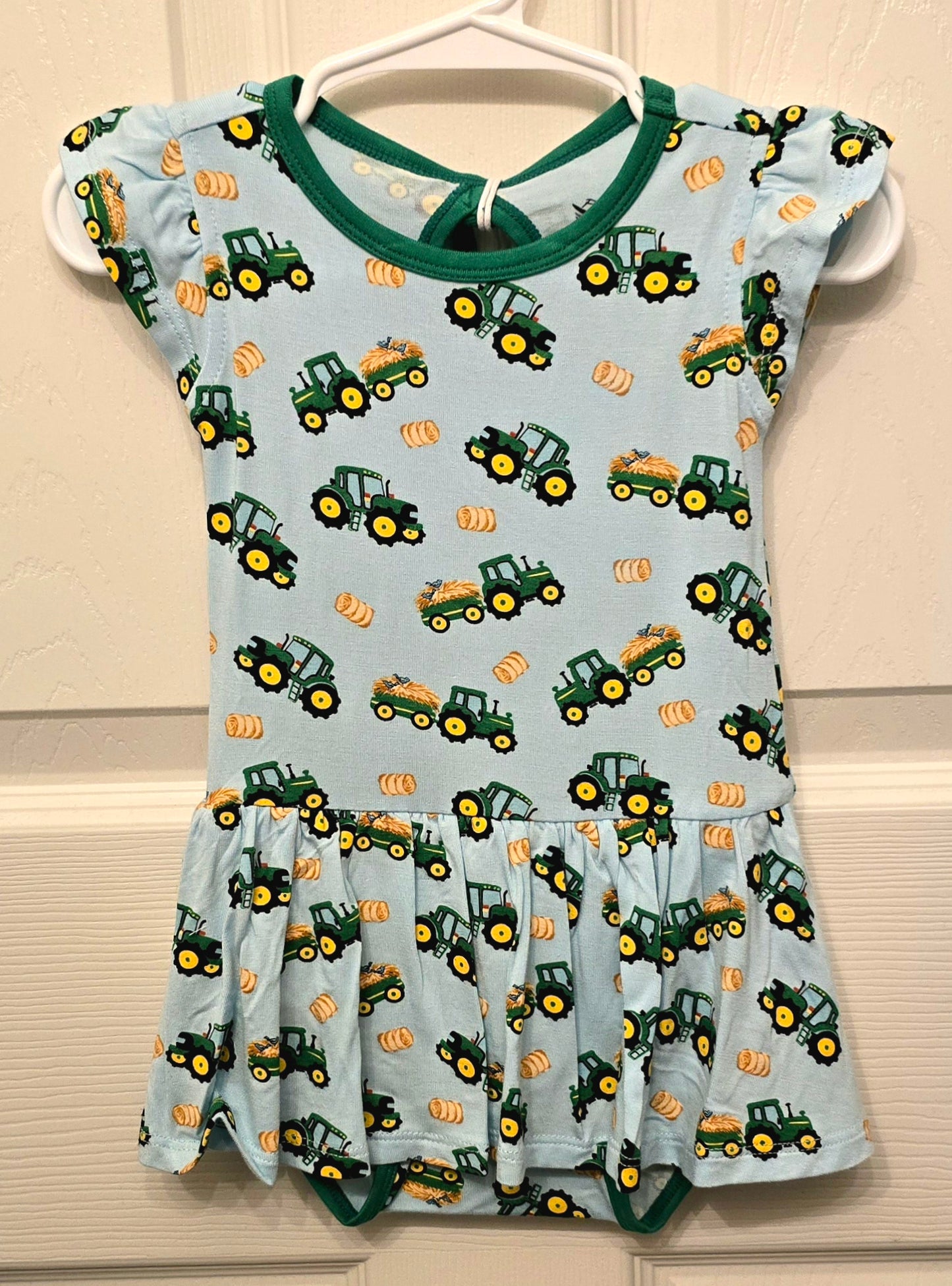 Green Tractor Bodysuit Dress