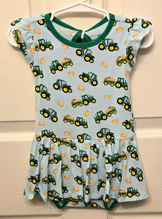 Green Tractor Bodysuit Dress