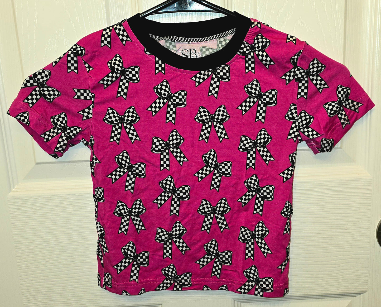 SnugBugs Racing Bows Short Sleeve and Shorts Daywear