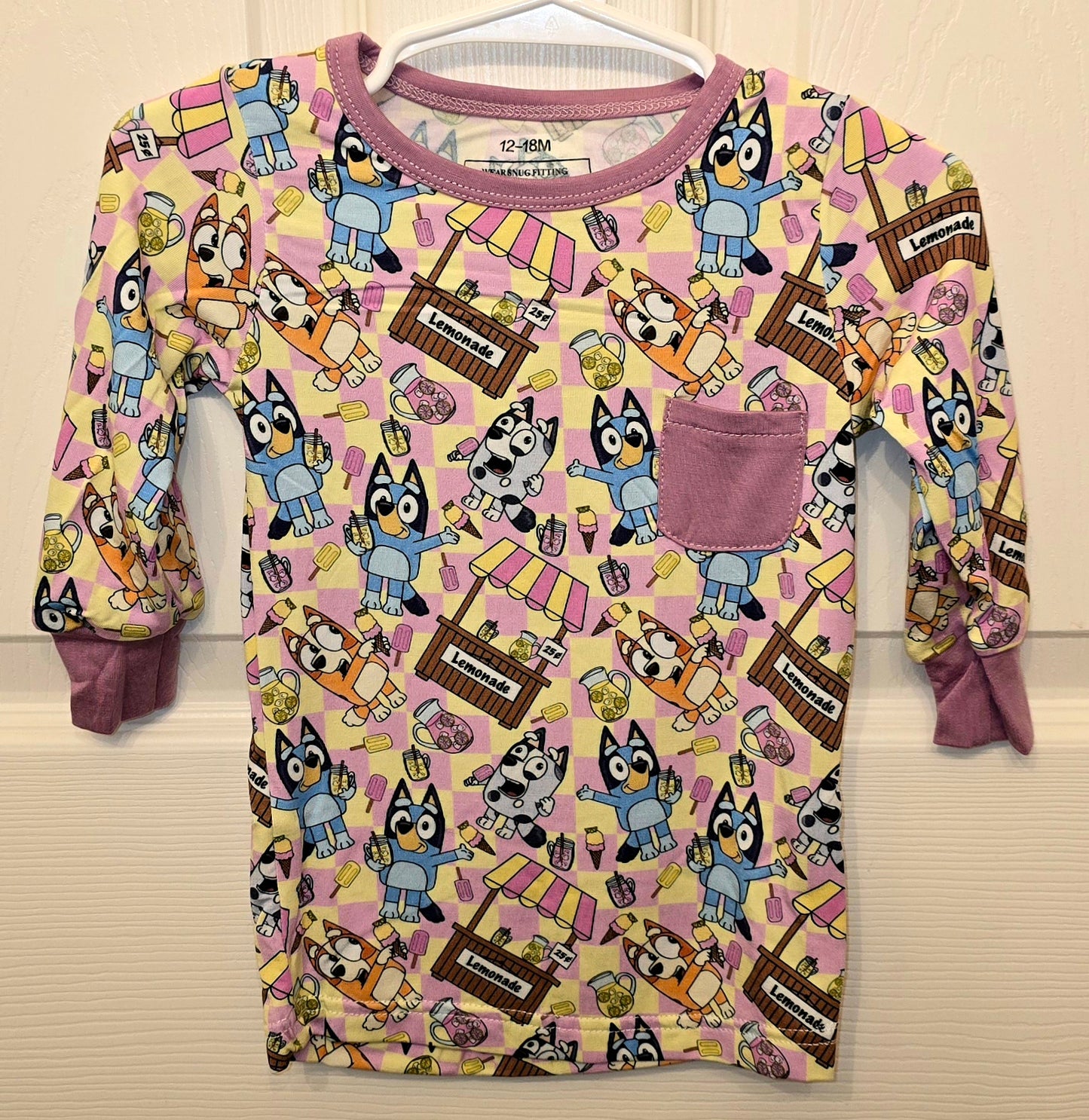 Bluey Lemonade Pocket Tee and Leggings