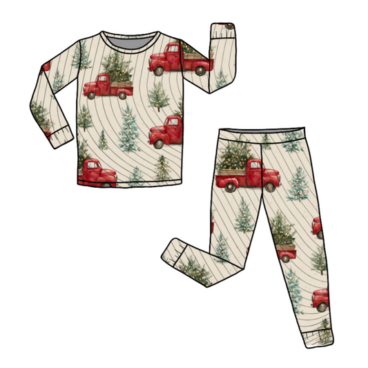 *PRE ORDER* Red Truck Christmas PJ set