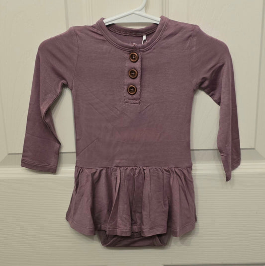 Purple Bodysuit Dress