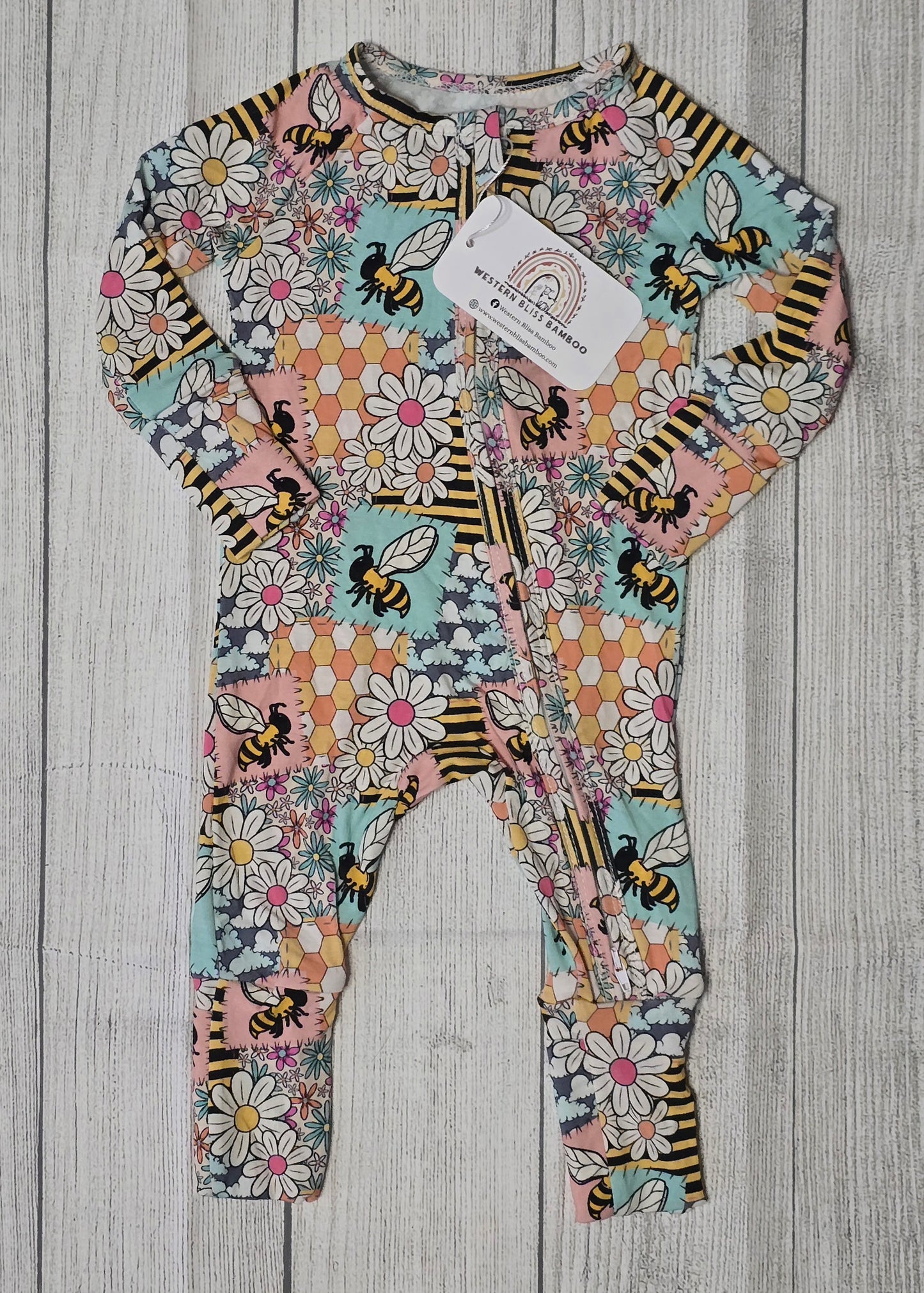 Patchwork Honey Bees Zippy